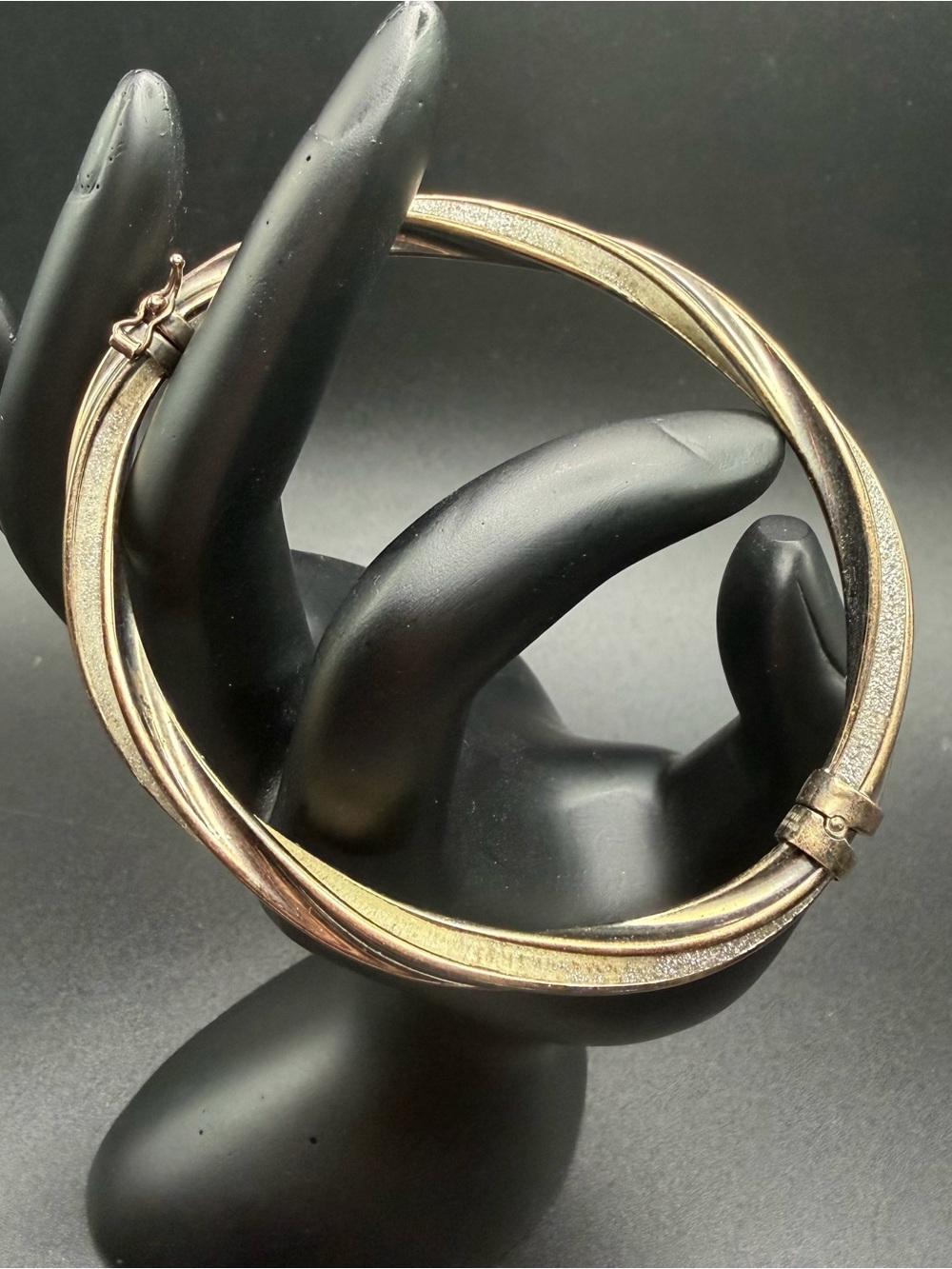 Milor 925 hinged bangle bracelet #S65 sterling silver